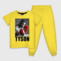 Пижама хлопковая детская Mike Tyson, цвет: желтый