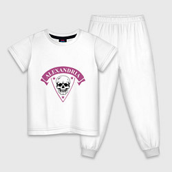 Пижама хлопковая детская Asking Alexandria: Skull Fang, цвет: белый