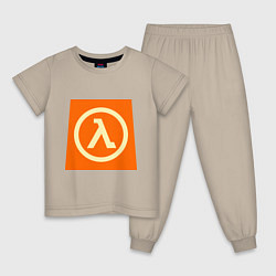 Пижама хлопковая детская Half-Life, цвет: миндальный