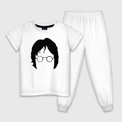 Пижама хлопковая детская John Lennon: Minimalism, цвет: белый