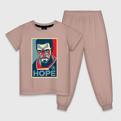 Пижама хлопковая детская Half-Life: Hope, цвет: пыльно-розовый