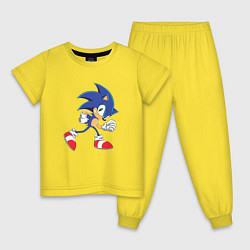 Пижама хлопковая детская Sonic the Hedgehog, цвет: желтый