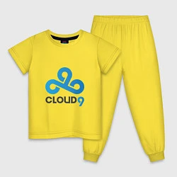 Пижама хлопковая детская Cloud9, цвет: желтый