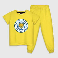Пижама хлопковая детская Leicester City FC, цвет: желтый