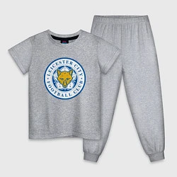 Пижама хлопковая детская Leicester City FC, цвет: меланж