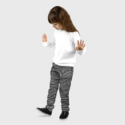 Брюки детские Gray pattern, цвет: 3D-принт — фото 2