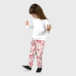 Брюки детские BTS: Pink Roses, цвет: 3D-принт — фото 2