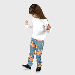 Брюки детские Корги с бабочкой, цвет: 3D-принт — фото 2