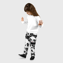 Брюки детские Смешные панды, цвет: 3D-принт — фото 2