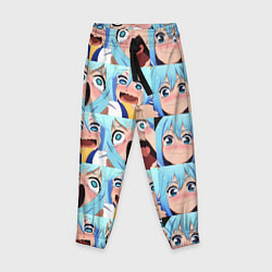 Брюки детские Аква Коносуба Aqua Konosuba, цвет: 3D-принт