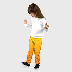 Брюки детские Оранжевый градиент, цвет: 3D-принт — фото 2
