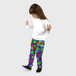 Брюки детские Неоновый папоротник, цвет: 3D-принт — фото 2