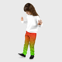 Брюки детские Градиент Яблоко, цвет: 3D-принт — фото 2