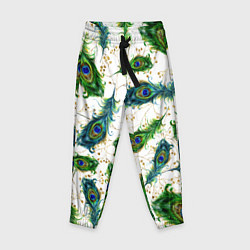 Брюки детские Павлиньи перья, цвет: 3D-принт