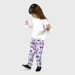 Брюки детские Анемоны - цветочный ковер, цвет: 3D-принт — фото 2