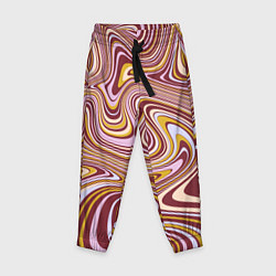 Детские брюки Красно-золотые разводы красок паттерн