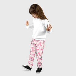 Брюки детские Розовые Единороги, цвет: 3D-принт — фото 2