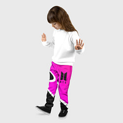 Брюки детские K-pop БТС Логотип, цвет: 3D-принт — фото 2
