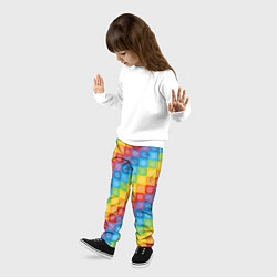 Брюки детские Разноцветные Чакры, цвет: 3D-принт — фото 2