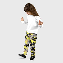 Брюки детские Желтый, Черный, Серый, Модный камуфляж, цвет: 3D-принт — фото 2