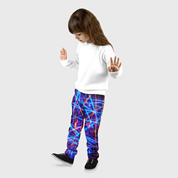 Брюки детские Neon pattern Fashion 2055, цвет: 3D-принт — фото 2