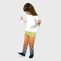 Брюки детские Модный современный узор зигзаг, цвет: 3D-принт — фото 2
