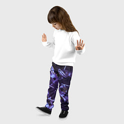 Брюки детские Неоновые фигуры с лазерами - Фиолетовый, цвет: 3D-принт — фото 2