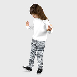 Брюки детские Фольга и серебро в модном дизайне, цвет: 3D-принт — фото 2