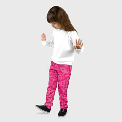 Брюки детские Особо розовый Девчачий, цвет: 3D-принт — фото 2