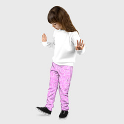Брюки детские Текстура розовый зернистый, цвет: 3D-принт — фото 2