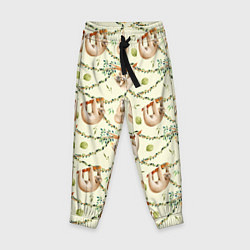 Брюки детские Ленивцы висят на лианах, цвет: 3D-принт