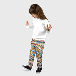 Брюки детские Советский винтажный ковёр, цвет: 3D-принт — фото 2