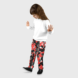 Брюки детские Красно-черный камуфляж, цвет: 3D-принт — фото 2