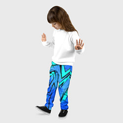 Брюки детские Sport uniform - синие брызки, цвет: 3D-принт — фото 2