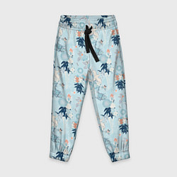 Брюки детские Японский паттерн с журавлем, цвет: 3D-принт