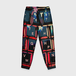 Брюки детские Клавиатура черный, цвет: 3D-принт