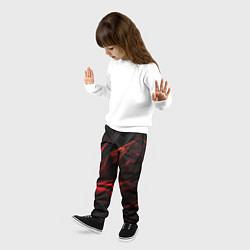 Брюки детские Black red background, цвет: 3D-принт — фото 2