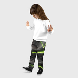 Брюки детские Green black texture, цвет: 3D-принт — фото 2