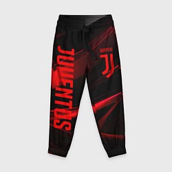 Брюки детские Juventus black red logo, цвет: 3D-принт