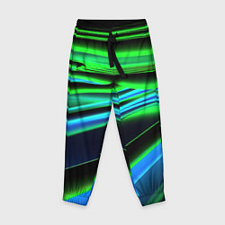 Брюки детские Green black abstract, цвет: 3D-принт