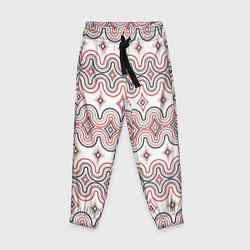 Брюки детские Волны и ромбы, цвет: 3D-принт