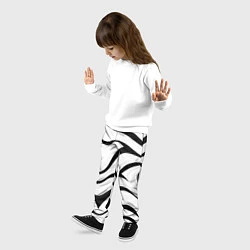 Брюки детские Анималистическая абстракция зебры, цвет: 3D-принт — фото 2