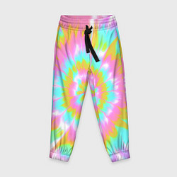 Брюки детские Tie-Dye кислотный в стиле барби, цвет: 3D-принт