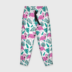 Детские брюки Тропический розовый фламинго