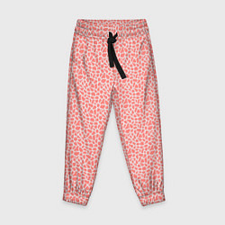Детские брюки Оранжево-розовый светлый пятнистый паттерн
