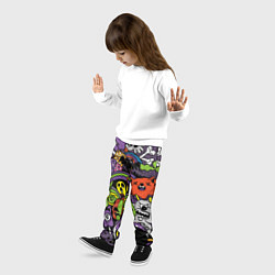 Брюки детские Страшно веселые монстры, цвет: 3D-принт — фото 2
