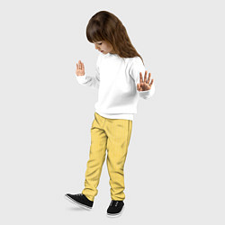 Брюки детские Жёлтый в белую полоску, цвет: 3D-принт — фото 2