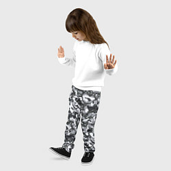 Брюки детские Серый пиксельный камуфляж, цвет: 3D-принт — фото 2