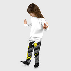 Брюки детские Helldivers 2: Uniform Yellow x White, цвет: 3D-принт — фото 2