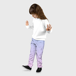 Брюки детские Градиент лавандовый, цвет: 3D-принт — фото 2